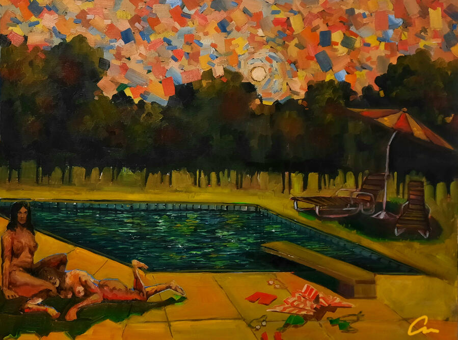 The Lovers oil painting